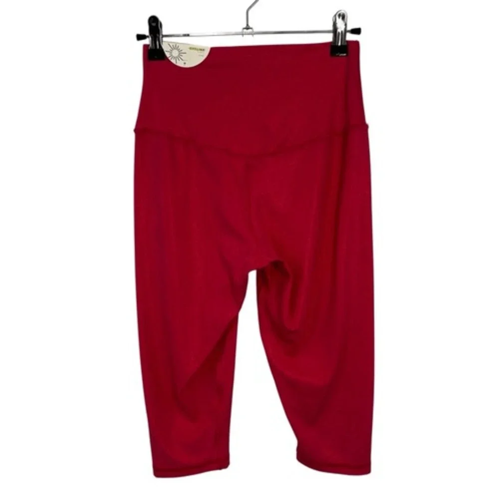 OFFLINE By Aerie Real Me Liquid‎ Shine High Waist Crop Legging Pink Size Medium